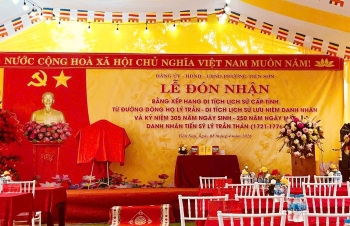 Lễ đón nhận Bằng xếp hạng Di tích Lịch sử cấp tỉnh Từ đường dòng họ Lý Trần ở Lê Xá